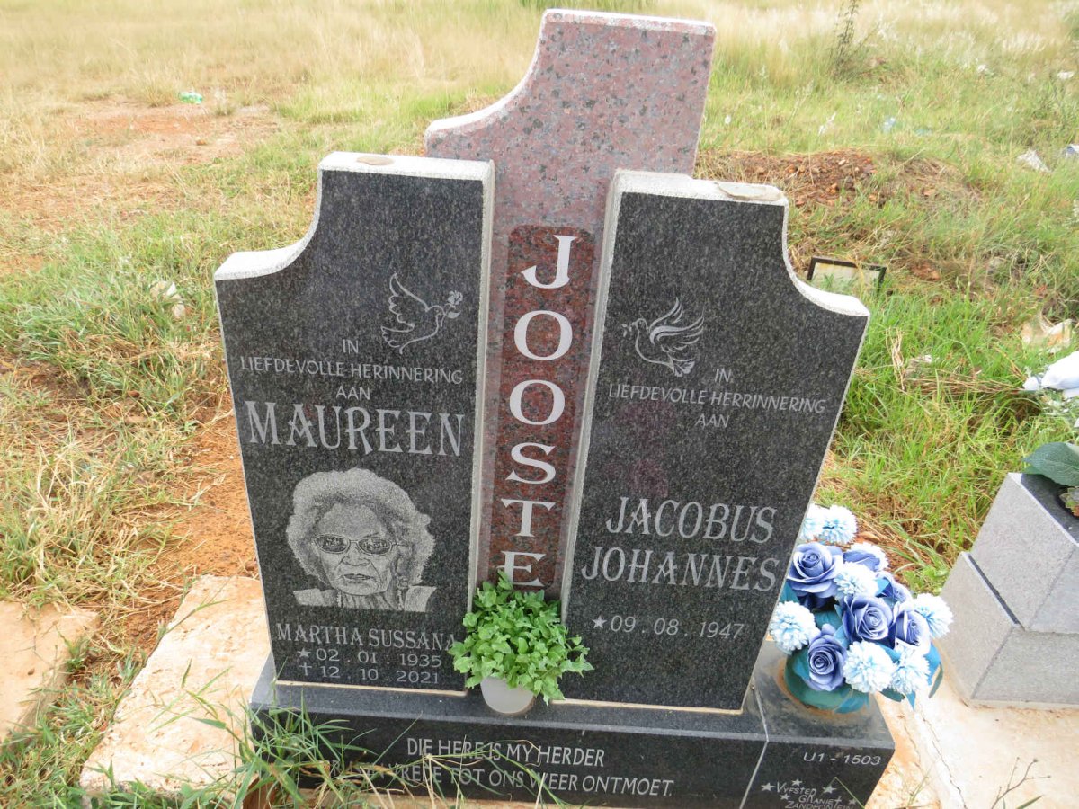 JOOSTE Jacobus Johannes 1947- & Martha Sussana 1935-2021
