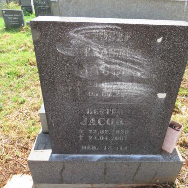 JACOBS Josef Erasmus 1912-2002 & Hester 1920-2007 