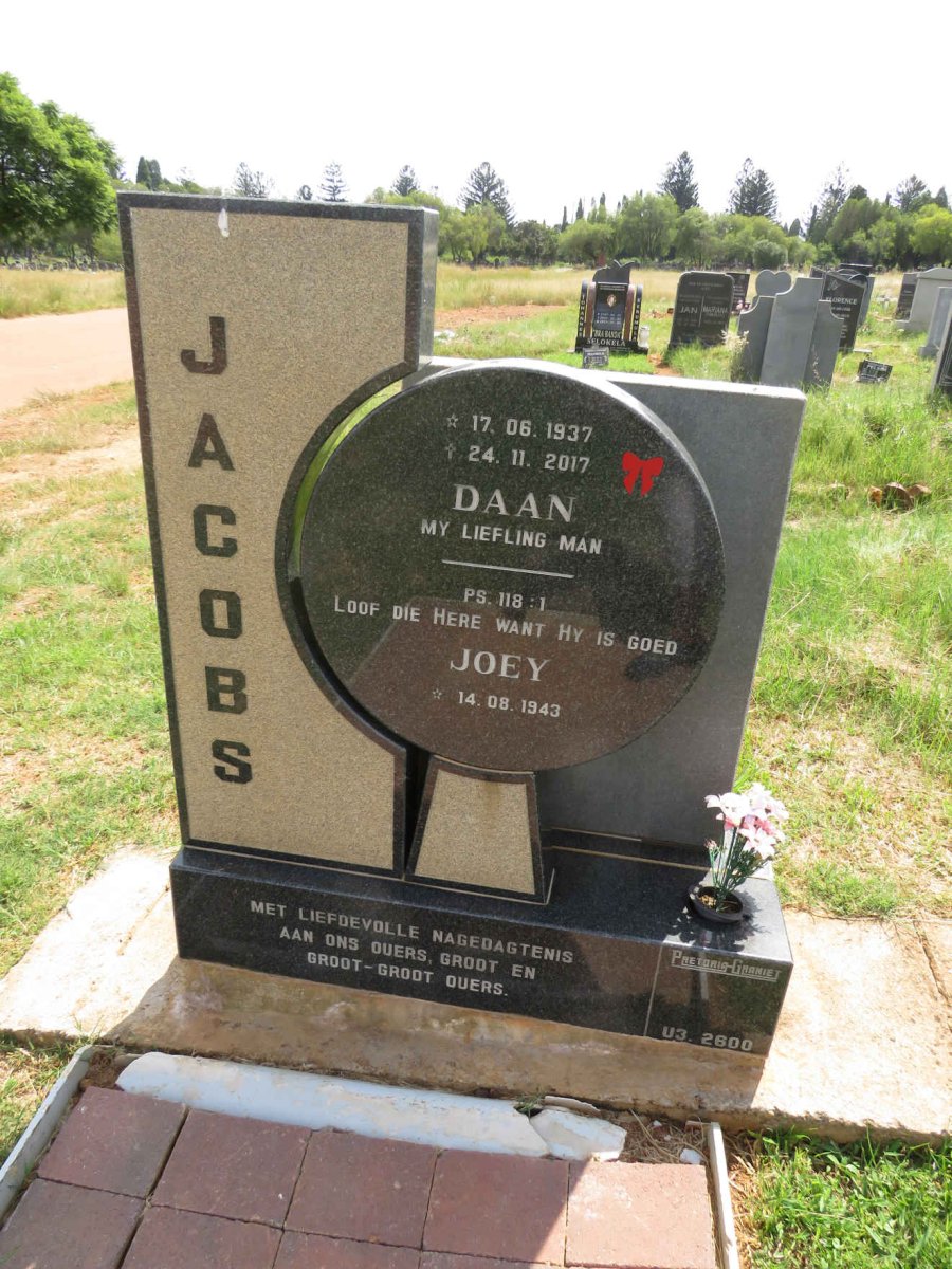 JACOBS Daan 1937-2017 & Joey 1943- 