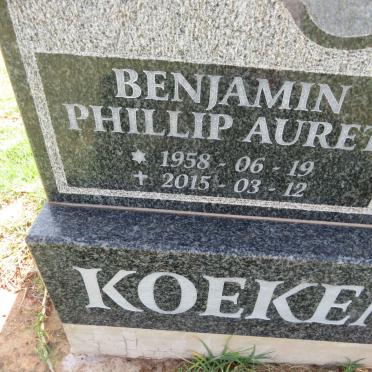 KOEKEMOER Benjamin Phillip Auret 1958-2015 & Leonie Ruth 1955-2018 _3