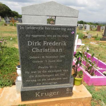 KRUGER Dirk Frederik Christiaan 1947-2021