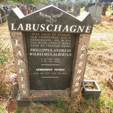 LABUSCHAGNE Phillippus Andreas Wilhelmus Albertus 1943-2001 :: LABUSCHAGNE Gerhardus Petrus 1977-2013