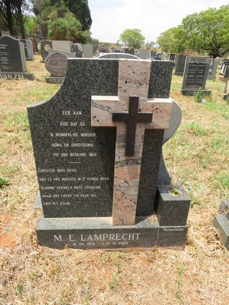 LAMPRECHT M.E. 1926-2003