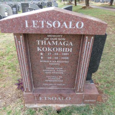 LETSOALO Thamaga Kokobidi 1981-2008
