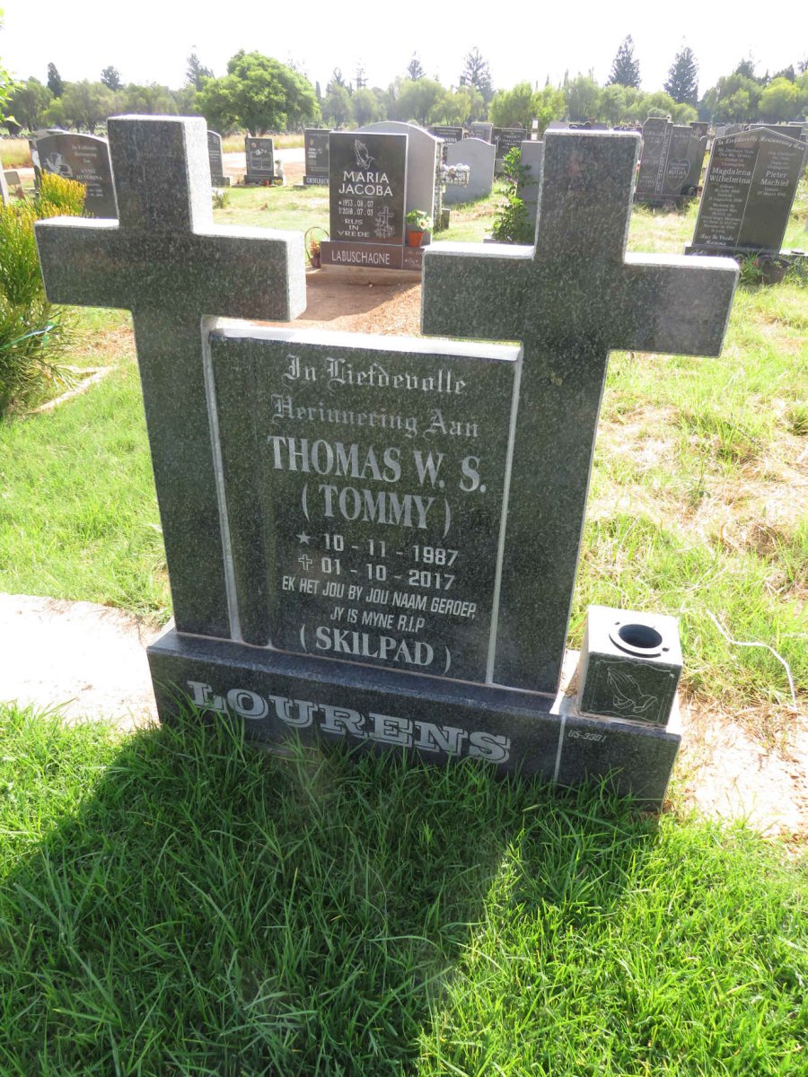LOURENS Thomas W.S. 1987-2017 