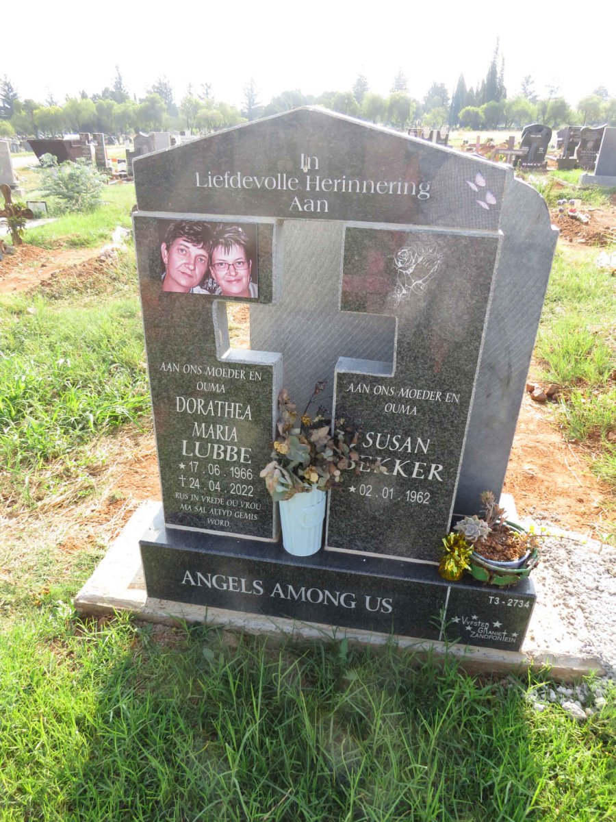 LUBBE Dorathea Maria 1966-2022 :: BEKKER Susan 1962-
