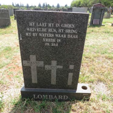LOMBARD Maans 1927-1999 & Joey 1934-