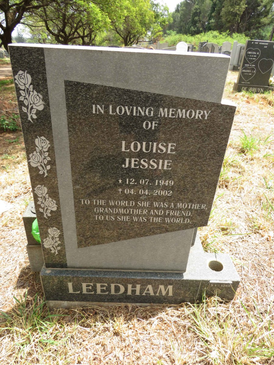 LEEDHAM Louise Jessie 1949-2002