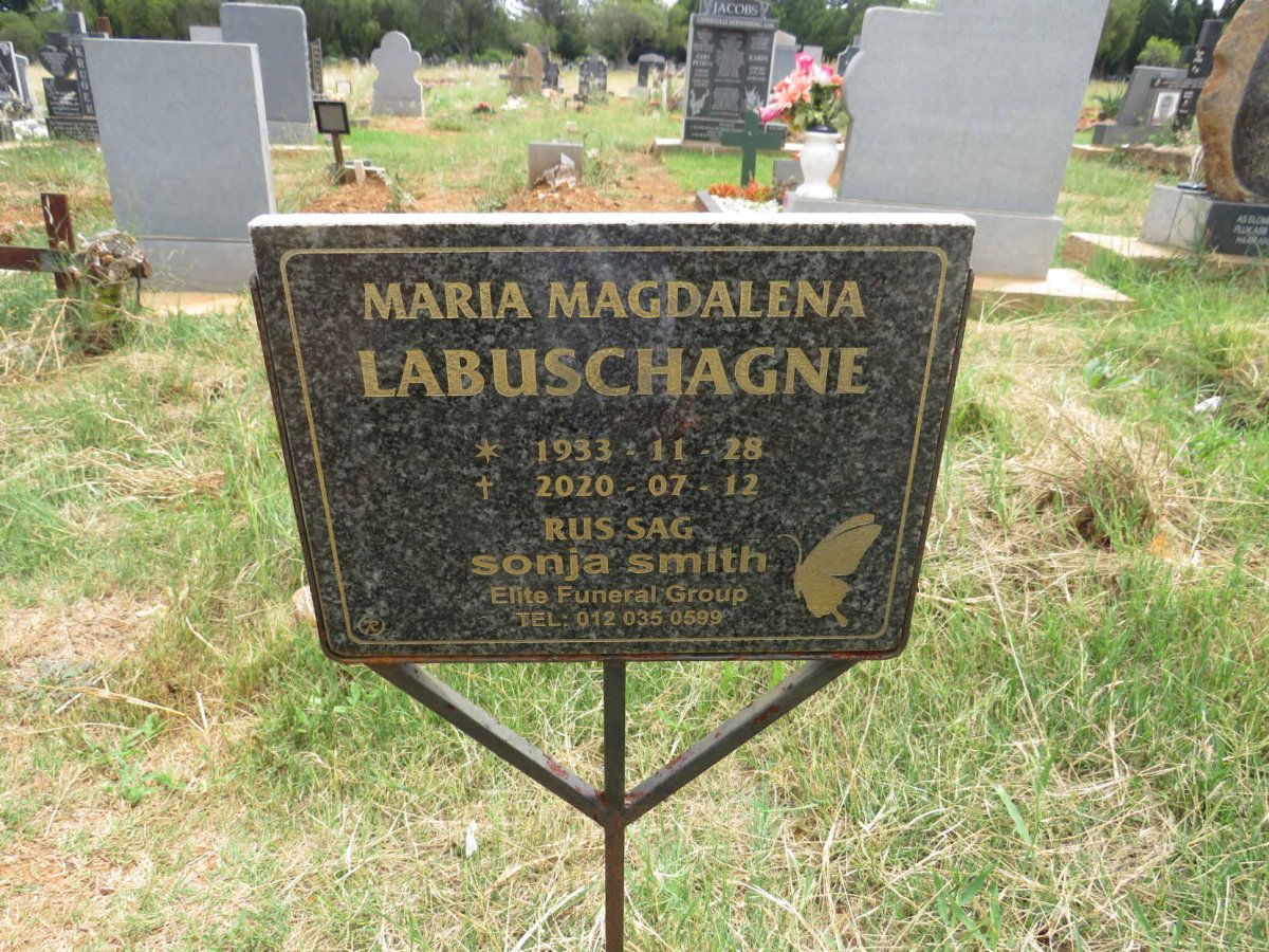 LABUSCHAGNE Maria Magdalena 1933-2020