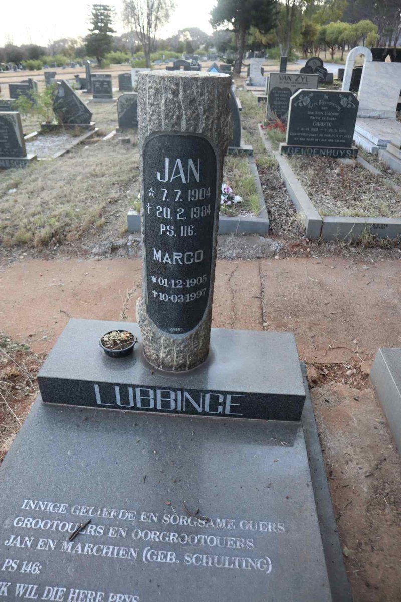 LUBBINGE Jan 1904-1984 & Marchien SCHULTING 1905-1997