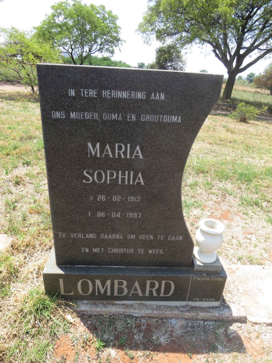 LOMBARD Maria Sophia 1913-1997