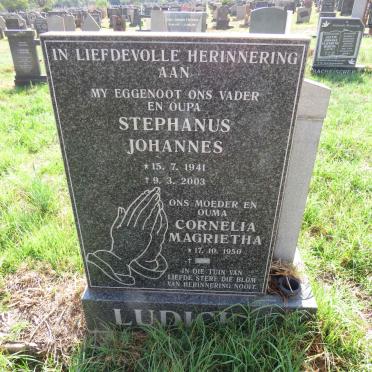 LUDICK Stephanus Johannes 1941-2003 & Cornelia Magrietha 1950-