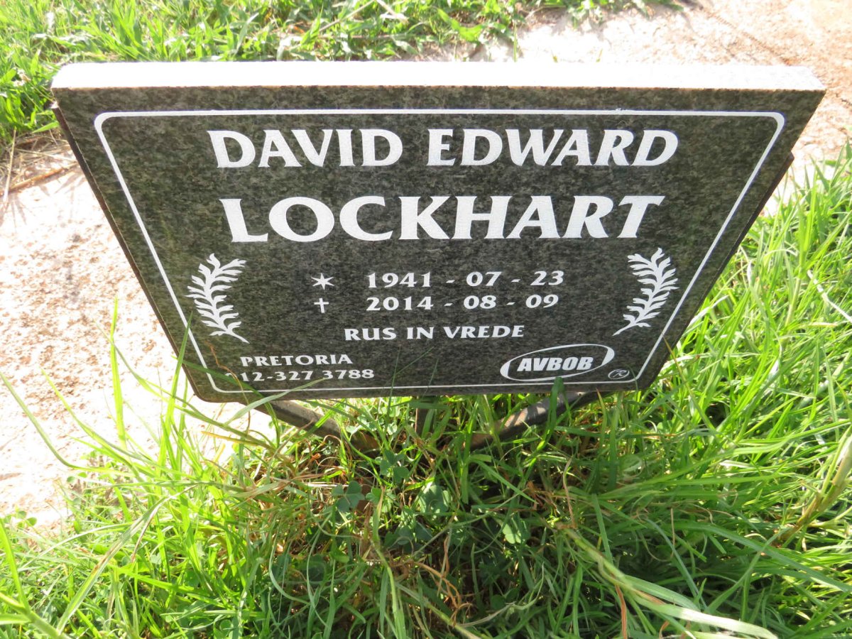 LOCKHART David Edward 1941-2014
