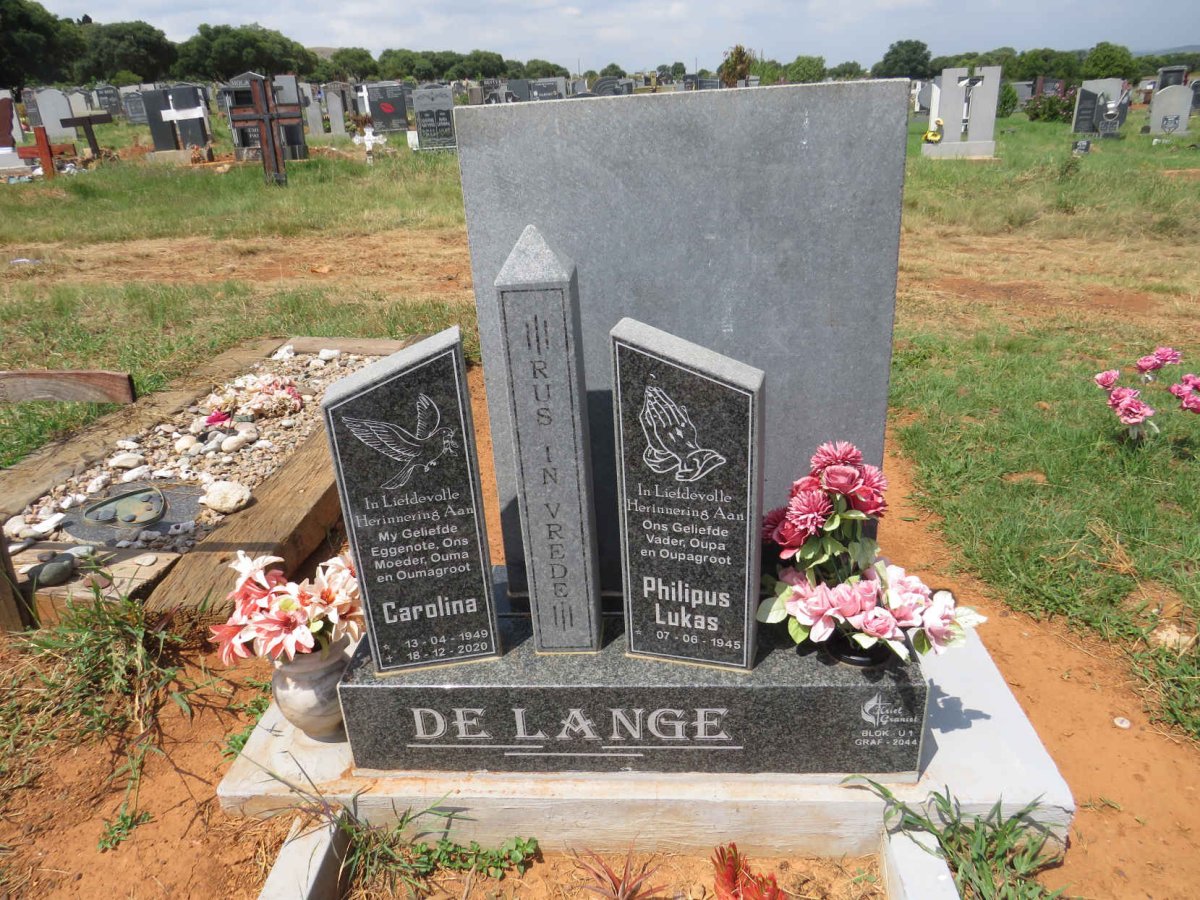 LANGE Philipus Lukas, de 1945- & Carolina 1949-2020