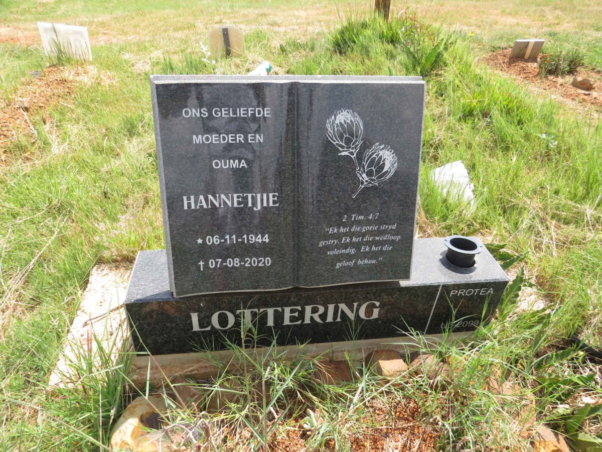 LOTTERING Hannetjie 1944-2020