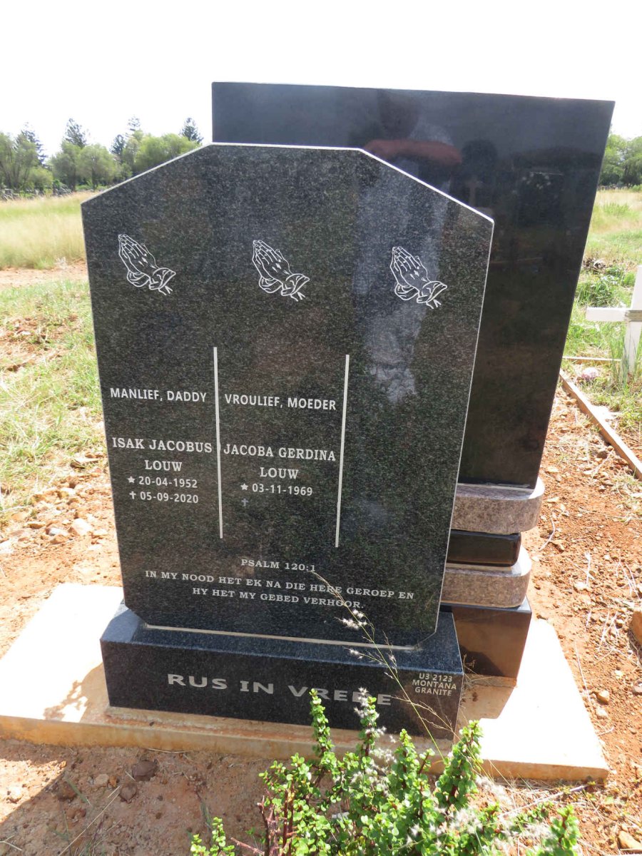 LOUW Isak Jacobus 1952-2020 & Jacoba Gerdina 1969- 