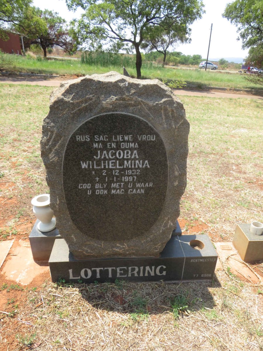 LOTTERING Jacoba Wilhelmina 1932-1997