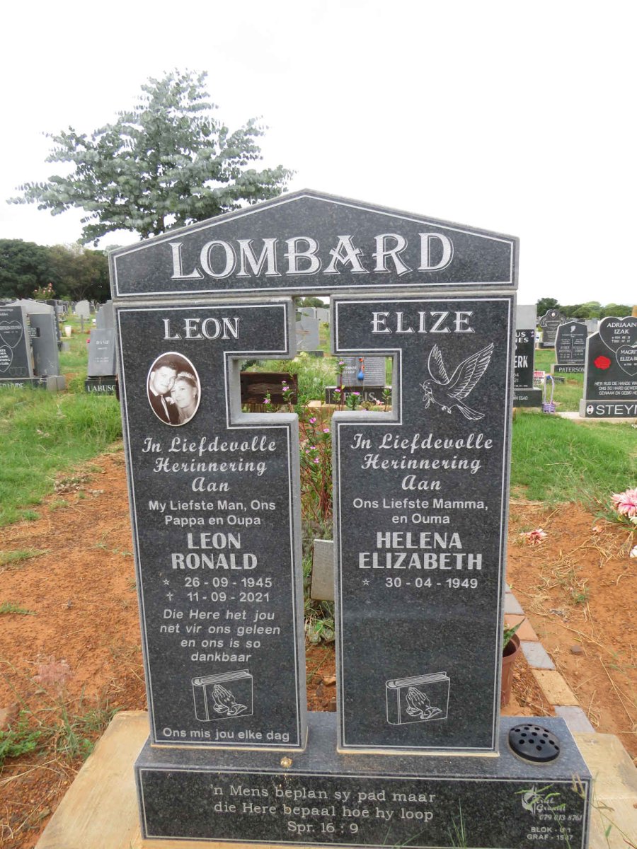 LOMBARD Leon Ronald 1945-2021 & Helena Elizabeth 1949- 