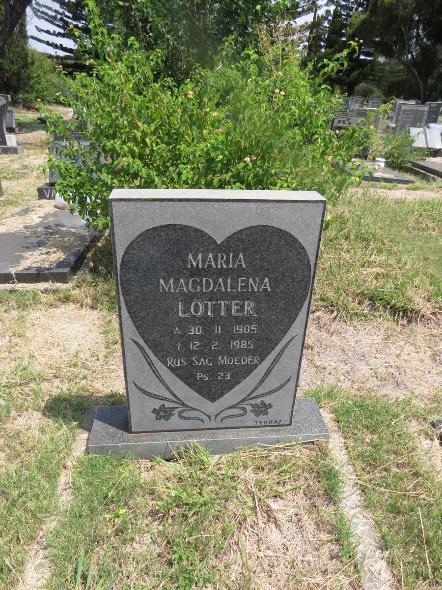 LOTTER Maria Magdalena 1905-1985