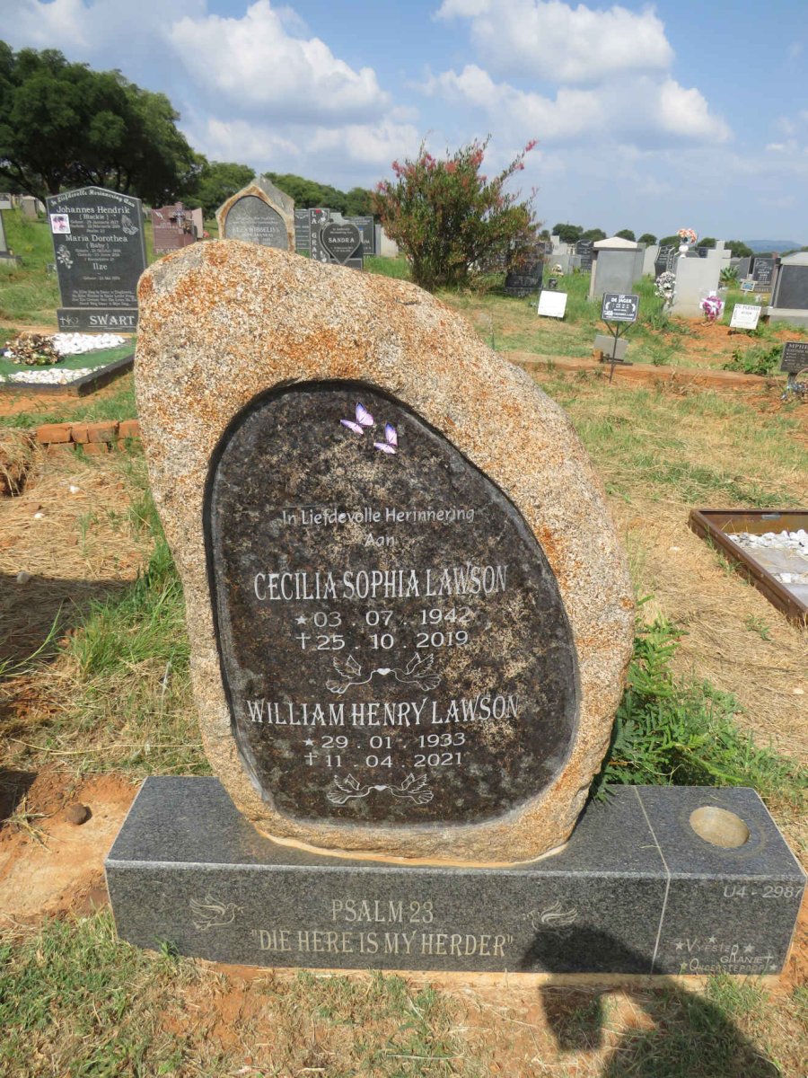 LAWSON William Henry 1933-2021 & Cecilia Sophia 1942-2019