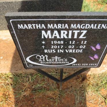 MARITZ Martha Maria Magdalena 1948-2017