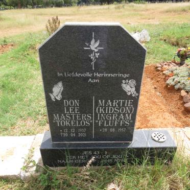 MASTERS Don Lee 1937-2021 & Martie INGRAM nee KIDSON 1957- 