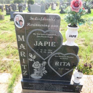 MARITZ Japie 1954-2015 & Rita 1960-