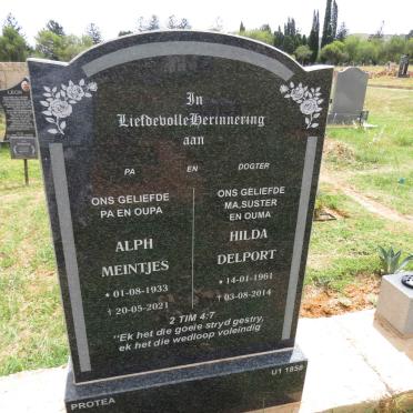 MEINTJES Alph 1933-2021 :: DELPORT Hilda 1961-2014