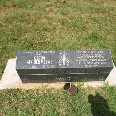 MERWE Gerda, van der 1966-2021