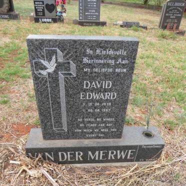 MERWE David Edward, van der 1979-1997