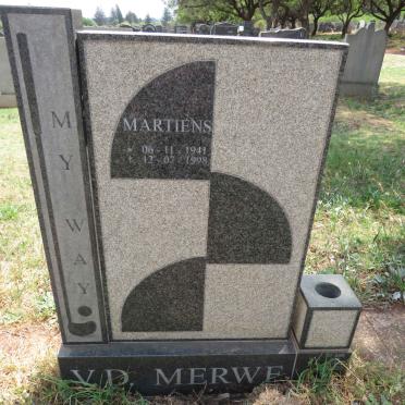 MERWE Martiens, v.d. 1941-1998