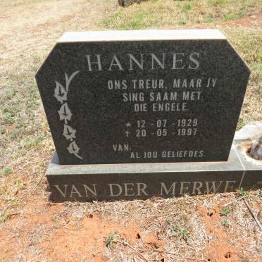 MERWE Hannes, van der 1929-1997