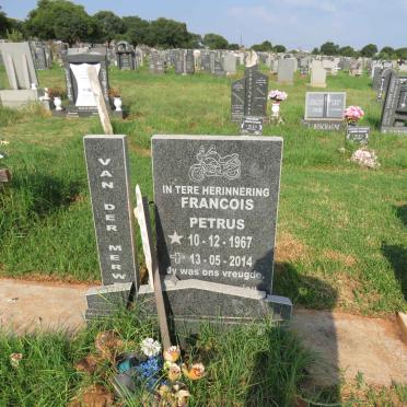 MERWE Francois Petrus, van der 1967-2014