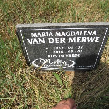 MERWE Maria Magdalena, van der 1937-2018
