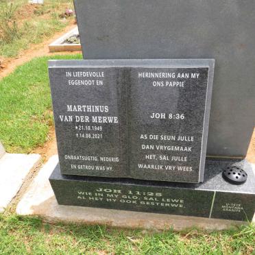 MERWE Marthinus, van der 1949-2021