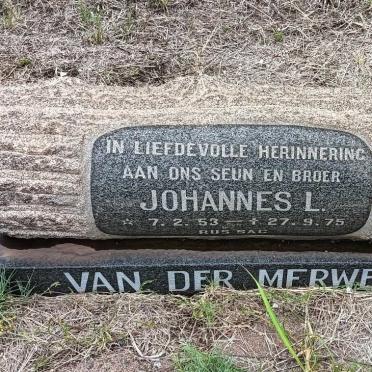 MERWE Johannes L., van der 1953-1975