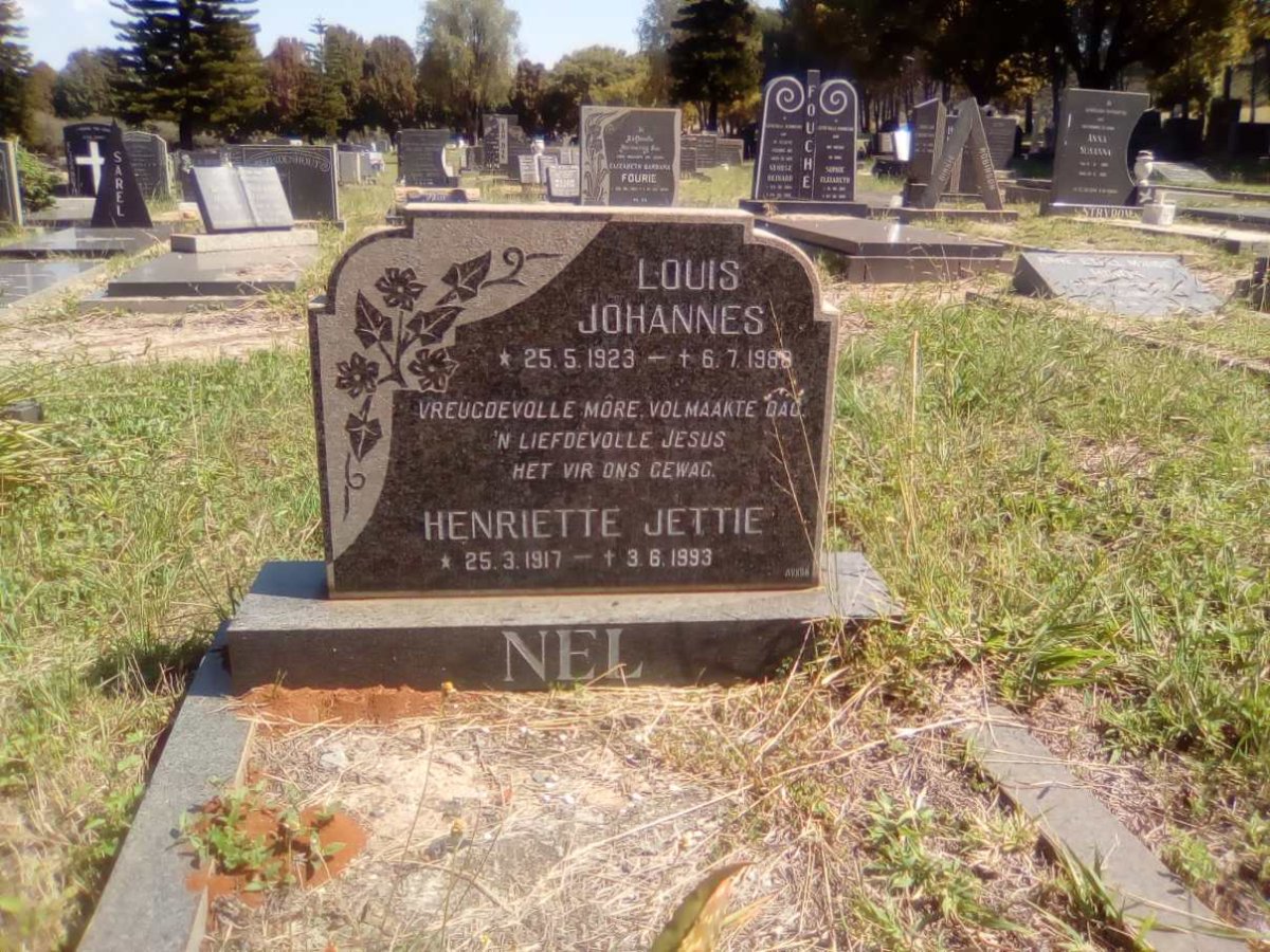 NEL Louis Johannes 1923-1988 &amp; Henriette Jettie 1917-1993