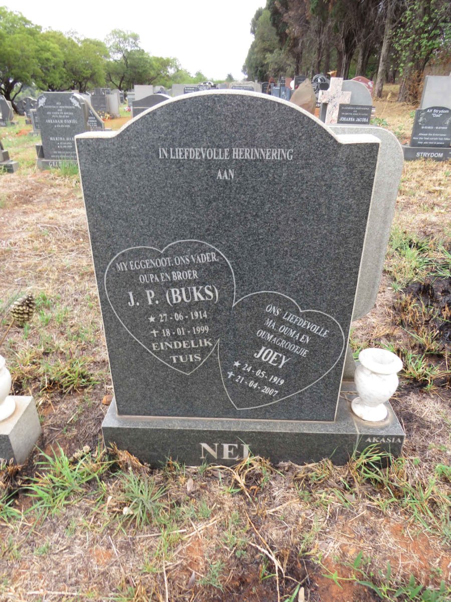 NEL J.P. 1914-1999 & Joey 1919-2007