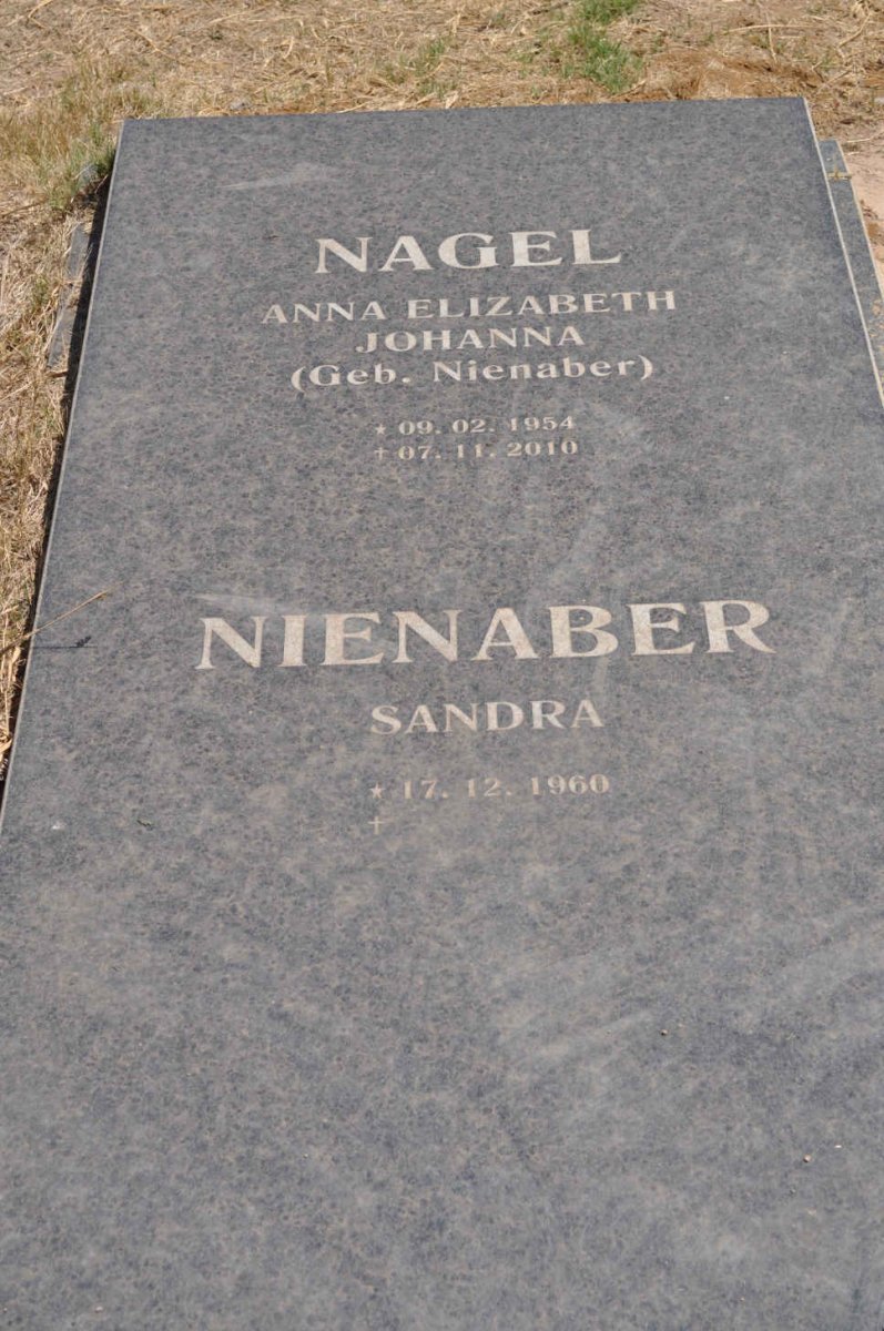 NAGEL Anna Elizabeth Johanna nee NIENABER 1954-2010 :: NIENABER Sandra 1960-