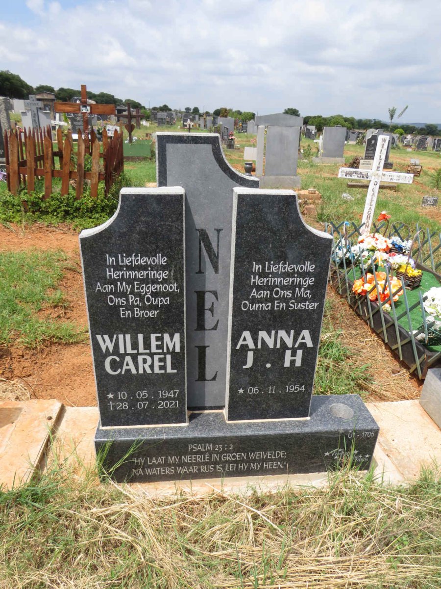NEL Willem Carl 1947-2021 & Anna J.H. 1954- 