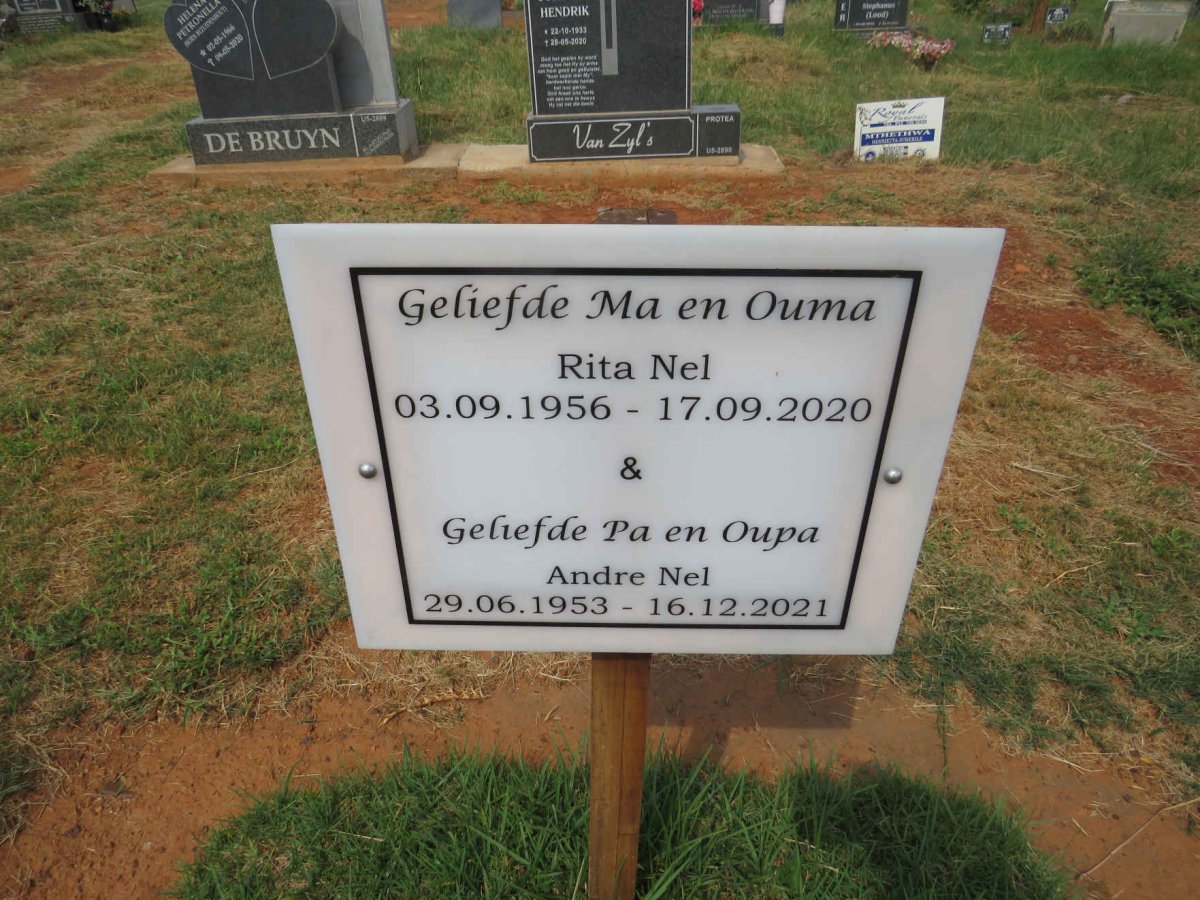 NEL Andre 1953-2021 & Rita 1956-2020 
