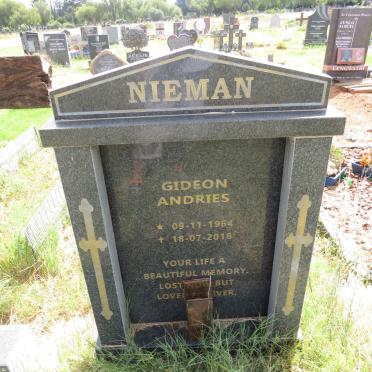 NIEMAN Gideon Andries 1964-2018