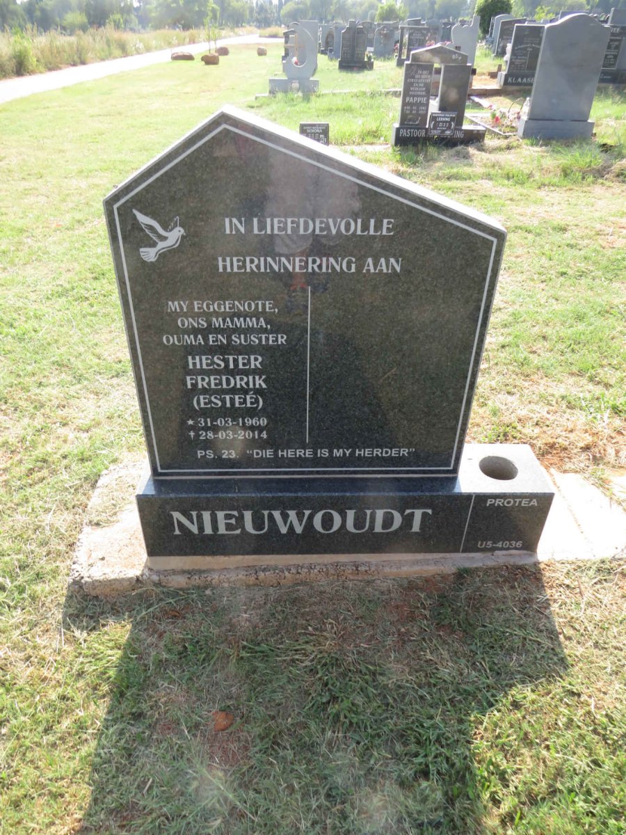 NIEUWOUDT Hester Fredrik 1960-2014
