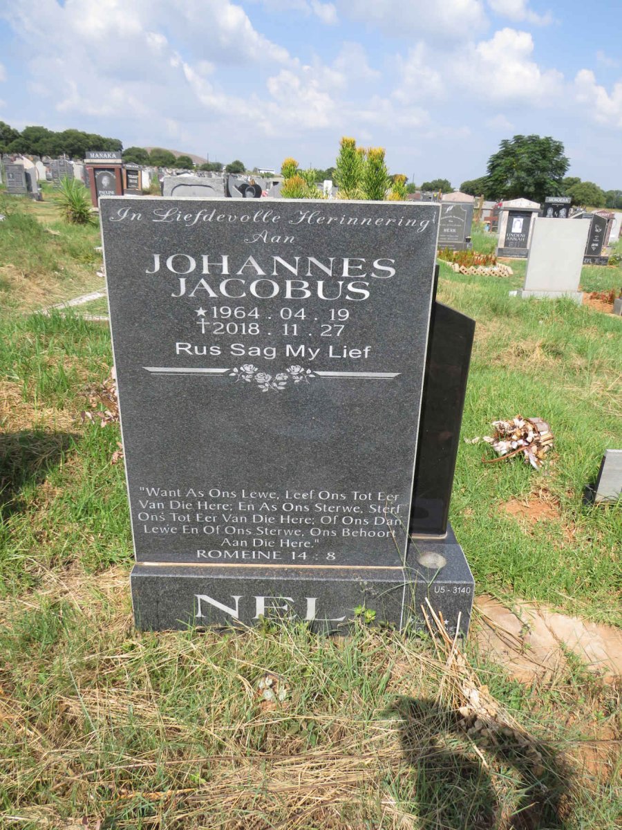 NEL Johannes Jacobus 1964-2018