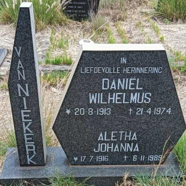 NIEKERK Daniel Wilhelmus, van 1913-1974 & Aletha Johanna 1916-1989