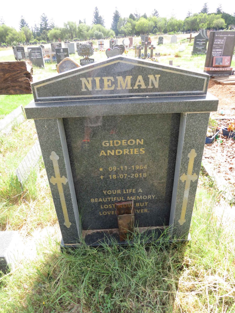 NIEMAN Gideon Andries 1964-2018