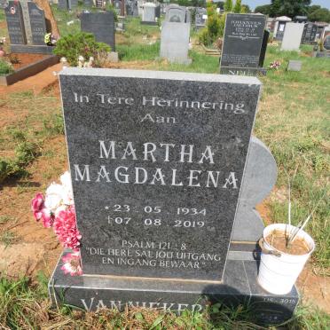 NIEKERK Martha Magdalena, van 1934-2019