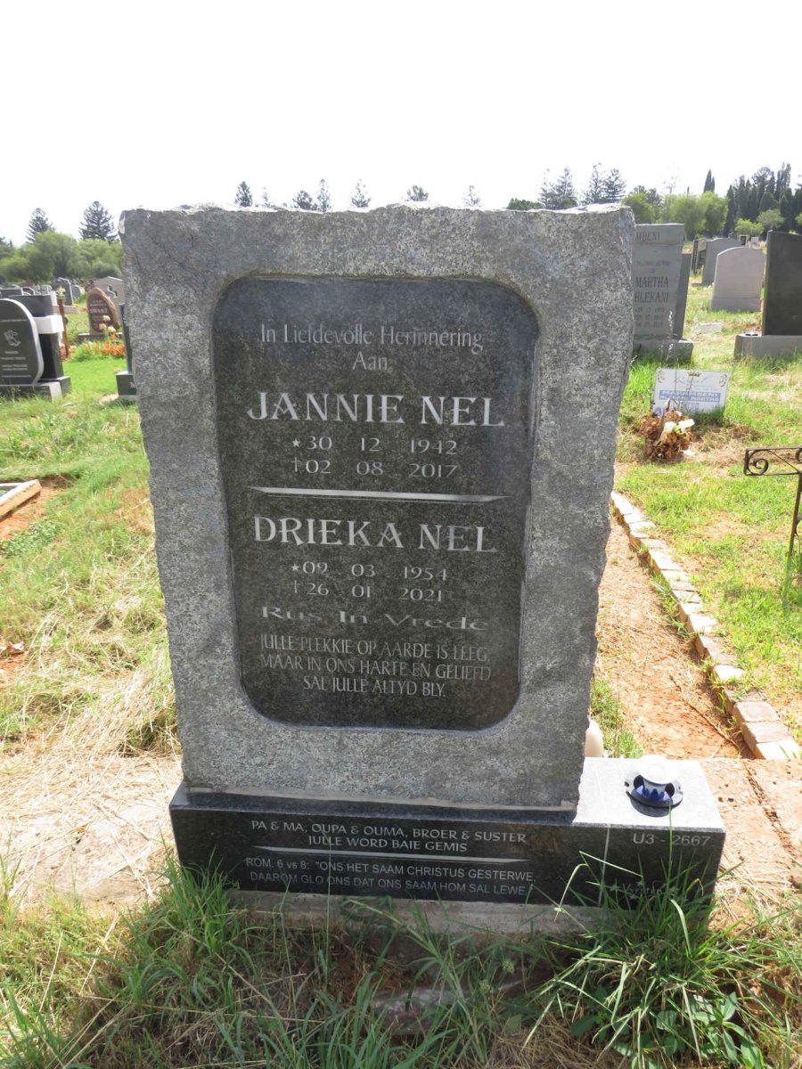 NEL Jannie 1942-2017 & Drieka 1954-2021