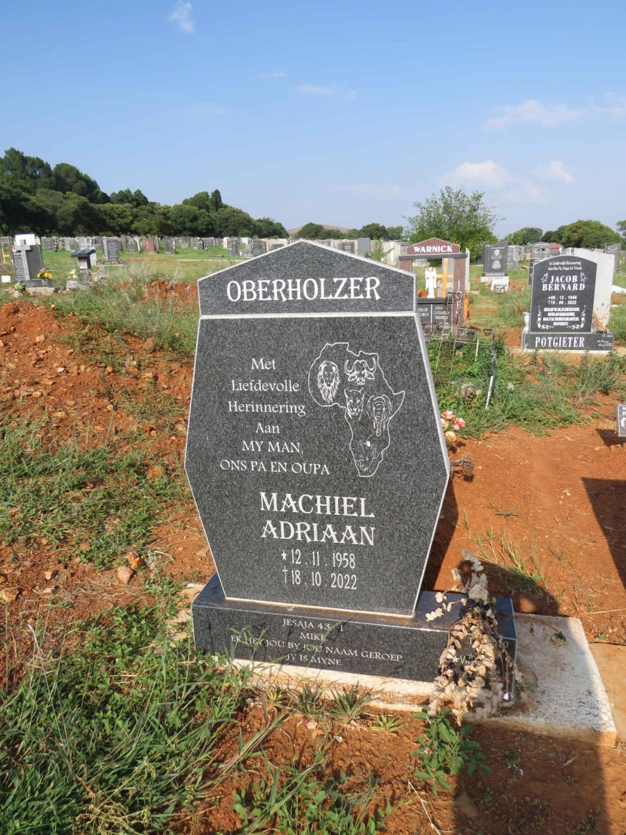 OBERHOLZER Machiel Adriaan 1958-2022