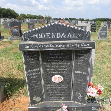 ODENDAAL Jakobus Johannes 1958-2018 & Soreta 1967- 
